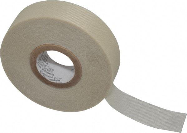 3M - 3/4" x 66', White Glass Cloth Electrical Tape - Series 69, 7 mil Thick, 180 Lb./Inch Tensile Strength - Benchmark Tooling