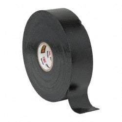 3M - 1" x 30', Black Rubber Electrical Tape - Series 130C, 30 mil Thick, 750 V/mil Dielectric Strength, 7.5 Lb./Inch Tensile Strength - Benchmark Tooling