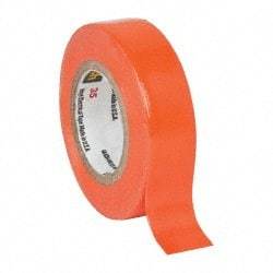 3M - 1/2" x 20', Orange Vinyl Electrical Tape - Series 35, 7 mil Thick, 1,250 V/mil Dielectric Strength, 17 Lb./Inch Tensile Strength - Benchmark Tooling