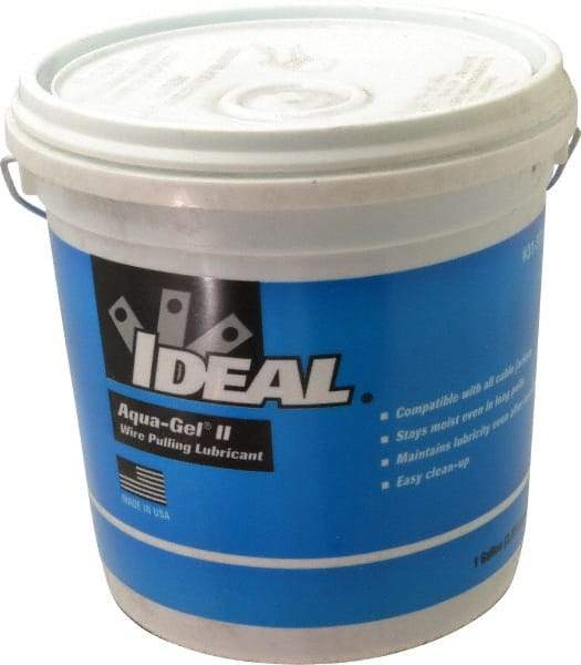 Ideal - 1 Gallon Pail, Blue Wire Pulling Lubricant Gel - 28 to 180°F, RoHS Compliant, UL Listed - Benchmark Tooling