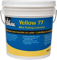 Ideal - 1 Gallon Pail, Yellow Wire Pulling Lubricant Wax - 40 to 120°F, RoHS Compliant, UL Listed - Benchmark Tooling