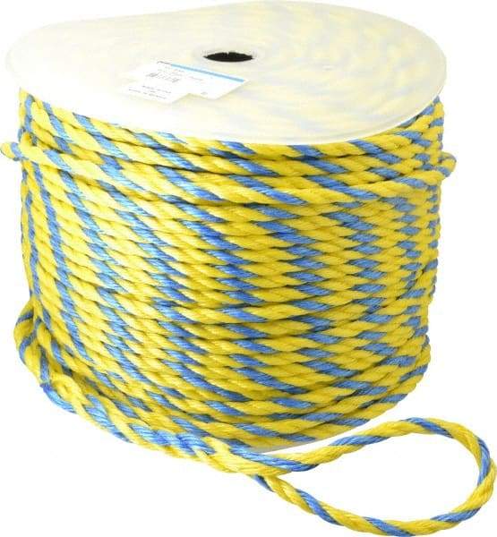 Ideal - 600 Ft. Long, 300 Lb. Load, Polypropylene Rope - 3/8 Inch Diameter, 2,430 Lb. Breaking Strength - Benchmark Tooling