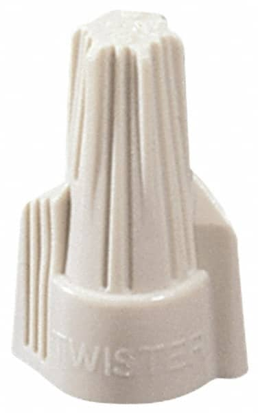 Ideal - 3, 22 to 3, 10 AWG, 600 Volt, Flame Retardant, Wing Twist on Wire Connector - Tan, 221°F - Benchmark Tooling