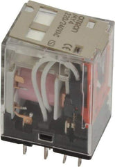 Omron - 14 Pins, 0.9 to 1.1 VA Power Rating, Square Electromechanical Plug-in & Solder General Purpose Relay - 5 Amp at 240 VAC, 4PDT, 220/240 VAC, 21.5mm Wide x 36mm High x 28mm Deep - Benchmark Tooling