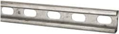 Thomas & Betts - 10' Long x 1-5/8" Wide x 13/16" High, 14 Gauge, Strip Steel, Half Slot Framing Channel & Strut - 0.075" Thick, Pre-Galvanized - Benchmark Tooling