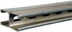 Thomas & Betts - 10' Long x 1-5/8" Wide x 1-5/8" High, 12 Gauge, Strip Steel, Half Slot Framing Channel & Strut - 0.105" Thick, Pre-Galvanized - Benchmark Tooling