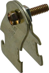 Thomas & Betts - 5/8" Pipe, 16 Gauge" Pipe or Tube Clamp - Gold Galvanized, 650 Lb Capacity - Benchmark Tooling