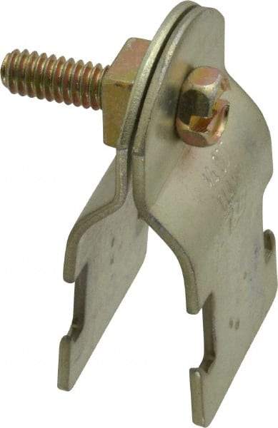 Thomas & Betts - 3/4" Pipe, 16 Gauge" Pipe or Tube Clamp - Gold Galvanized, 650 Lb Capacity - Benchmark Tooling