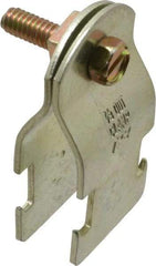 Thomas & Betts - 7/8" Pipe, 16 Gauge" Pipe or Tube Clamp - Gold Galvanized, 650 Lb Capacity - Benchmark Tooling