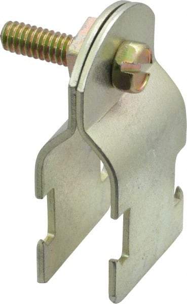 Thomas & Betts - 1/2" Pipe, 14 Gauge" Pipe or Conduit Clamp - Gold Galvanized, Rigid & IMC Conduit - Benchmark Tooling