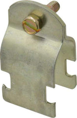 Thomas & Betts - 3/4" Pipe, 14 Gauge" Pipe or Conduit Clamp - Gold Galvanized, Rigid & IMC Conduit - Benchmark Tooling