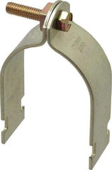 Thomas & Betts - 2-1/2" Pipe, 12 Gauge" Pipe or Conduit Clamp - Gold Galvanized, Rigid & IMC Conduit - Benchmark Tooling