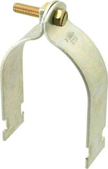 Thomas & Betts - 3" Pipe, 1/8 Gauge" Pipe or Conduit Clamp - Gold Galvanized, Rigid & IMC Conduit - Benchmark Tooling