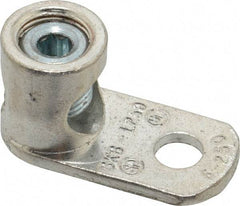 Thomas & Betts - 6 AWG Noninsulated Lug Connection D Shaped Ring Terminal - 13/32" Stud, 1-61/64" OAL x 15/16" Wide, Tin Plated Copper Contact - Benchmark Tooling