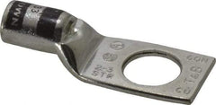 Thomas & Betts - 2 AWG Noninsulated Compression Connection Square Ring Terminal - 1/2" Stud, 1.92" OAL x 3/4" Wide, Tin Plated Copper Contact - Benchmark Tooling