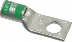 Thomas & Betts - 1 AWG Noninsulated Compression Connection Square Ring Terminal - 3/8" Stud, 1.78" OAL x 0.68" Wide, Tin Plated Copper Contact - Benchmark Tooling