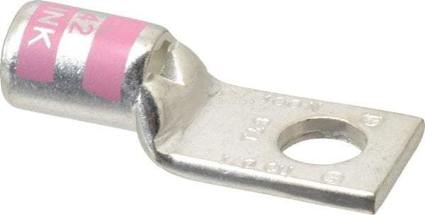 Thomas & Betts - 1/0 AWG Noninsulated Compression Connection Square Ring Terminal - 3/8" Stud, 1.88" OAL x 3/4" Wide, Tin Plated Copper Contact - Benchmark Tooling