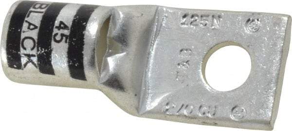 Thomas & Betts - 2/0 AWG Noninsulated Compression Connection Square Ring Terminal - 5/16" Stud, 1.88" OAL x 0.83" Wide, Tin Plated Copper Contact - Benchmark Tooling