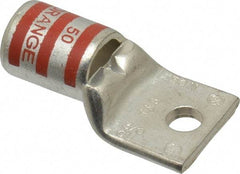 Thomas & Betts - 3/0 AWG Noninsulated Compression Connection Rectangle Ring Terminal - 1/4" Stud, 1-3/4" OAL x 0.92" Wide, Tin Plated Copper Contact - Benchmark Tooling