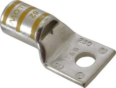 Thomas & Betts - 250 kcmil Wire Noninsulated Compression Connection Square Ring Terminal - 3/8" Stud, 2.28" OAL x 1.13" Wide, Tin Plated Copper Contact - Benchmark Tooling