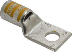 Thomas & Betts - 250 kcmil Wire Noninsulated Compression Connection Square Ring Terminal - 1/2" Stud, 2.6" OAL x 1.13" Wide, Tin Plated Copper Contact - Benchmark Tooling