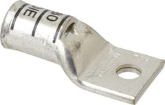 Thomas & Betts - 400 kcmil Wire Noninsulated Compression Connection Square Ring Terminal - 1/2" Stud, 3.31" OAL x 1.61" Wide, Tin Plated Copper Contact - Benchmark Tooling