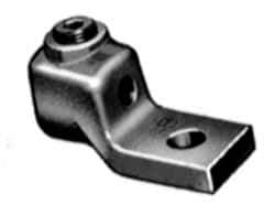 Thomas & Betts - 300-500 kcmil Wire Noninsulated Compression Connection Square Ring Terminal - 1/2" Stud, 3-1/16" OAL x 1-3/8" Wide, Copper Contact - Benchmark Tooling