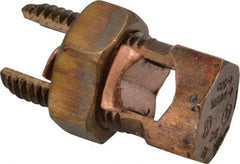 Thomas & Betts - 14 to 1/0 AWG, Copper Wire Compatible, Copper Alloy, Hex Split Bolt Connector - 1-19/32" OAL, 3/4" Head Width, 15/16" Base Width - Benchmark Tooling