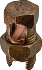 Thomas & Betts - 14 to 2/0 AWG, Copper Wire Compatible, Copper Alloy, Hex Split Bolt Connector - 1-13/16" OAL, 7/8" Head Width, 1-1/16" Base Width - Benchmark Tooling