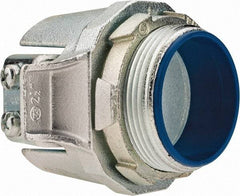 Thomas & Betts - 2-1/2" Trade, Malleable Iron Set Screw Straight FMC Conduit Connector - Insulated - Benchmark Tooling