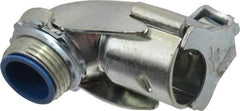 Thomas & Betts - 3/4" Trade, Steel Set Screw Angled FMC Conduit Connector - Insulated - Benchmark Tooling