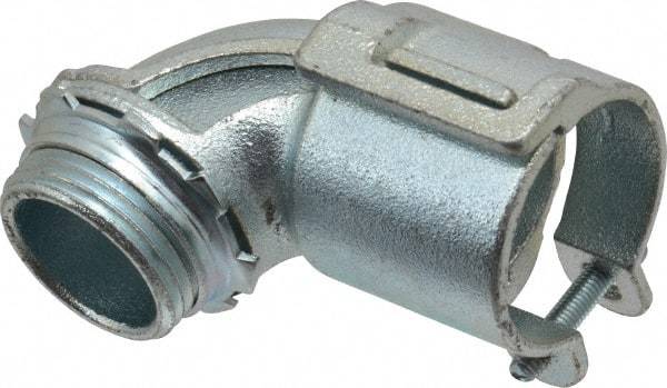 Thomas & Betts - 1" Trade, Malleable Iron Squeeze Clamp 90° FMC Conduit Connector - Noninsulated - Benchmark Tooling