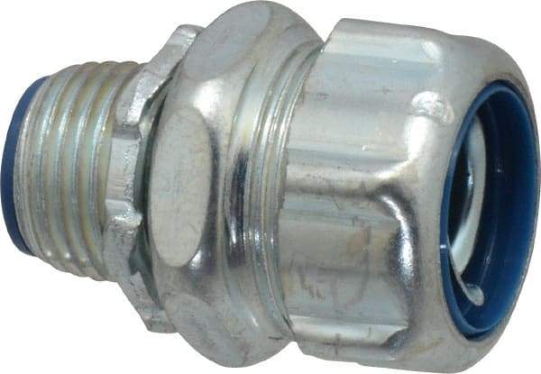 Thomas & Betts - 1/2" Trade, Steel Threaded Straight Liquidtight Conduit Connector - Insulated - Benchmark Tooling