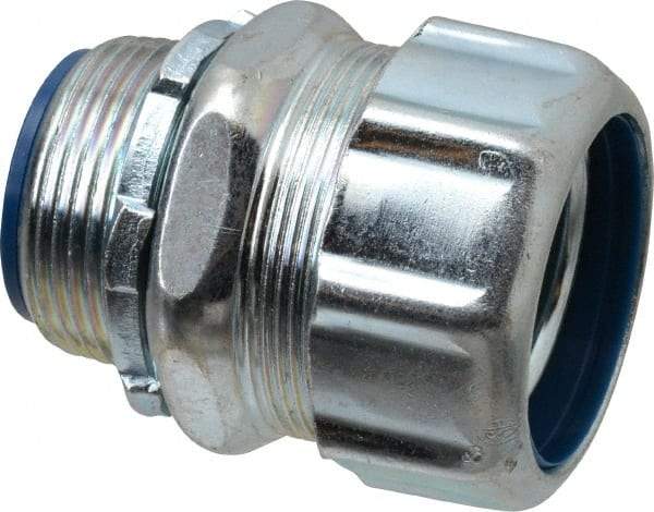 Thomas & Betts - 1-1/4" Trade, Steel Threaded Straight Liquidtight Conduit Connector - Insulated - Benchmark Tooling