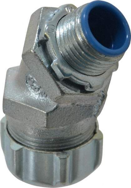 Thomas & Betts - 1/2" Trade, Malleable Iron Threaded Angled Liquidtight Conduit Connector - Insulated - Benchmark Tooling