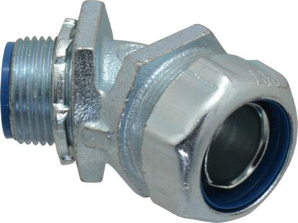 Thomas & Betts - 3/4" Trade, Malleable Iron Threaded Angled Liquidtight Conduit Connector - Insulated - Benchmark Tooling