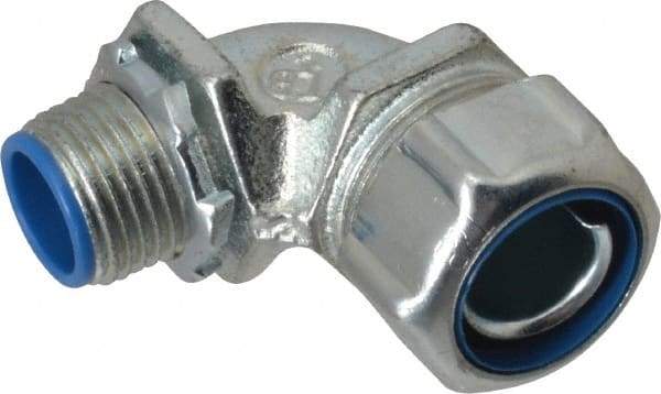 Thomas & Betts - 1/2" Trade, Malleable Iron Threaded Angled Liquidtight Conduit Connector - Insulated - Benchmark Tooling