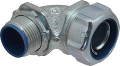 Thomas & Betts - 3/4" Trade, Malleable Iron Threaded Angled Liquidtight Conduit Connector - Insulated - Benchmark Tooling