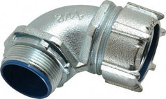 Thomas & Betts - 1-1/2" Trade, Malleable Iron Threaded Angled Liquidtight Conduit Connector - Insulated - Benchmark Tooling