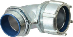 Thomas & Betts - 2" Trade, Malleable Iron Threaded Angled Liquidtight Conduit Connector - Insulated - Benchmark Tooling