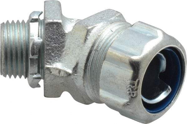 Thomas & Betts - 1/2" Trade, Malleable Iron Threaded Angled Liquidtight Conduit Connector - Noninsulated - Benchmark Tooling