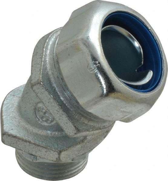 Thomas & Betts - 3/4" Trade, Malleable Iron Threaded Angled Liquidtight Conduit Connector - Noninsulated - Benchmark Tooling