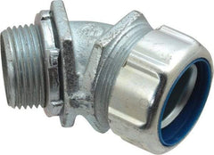 Thomas & Betts - 1" Trade, Malleable Iron Threaded Angled Liquidtight Conduit Connector - Noninsulated - Benchmark Tooling