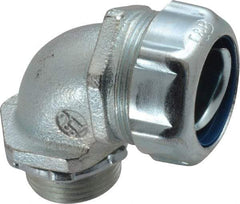 Thomas & Betts - 3/4" Trade, Malleable Iron Threaded Angled Liquidtight Conduit Connector - Noninsulated - Benchmark Tooling