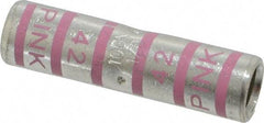 Thomas & Betts - 1/0 AWG Compatible, Noninsulated, Crimp-On Butt Splice Terminal - 2 Wire Entries, Copper Contacts, Tin Contact Plating, 2" OAL, Pink - Benchmark Tooling