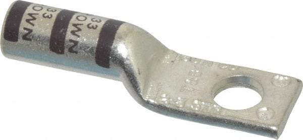 Thomas & Betts - 3-2 AWG Noninsulated Compression Connection Square Ring Terminal - 5/16" Stud, 2.03" OAL x 0.59" Wide, Tin Plated Copper Contact - Benchmark Tooling