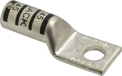 Thomas & Betts - 2/0 AWG Noninsulated Compression Connection Square Ring Terminal - 3/8" Stud, 2.28" OAL x 0.83" Wide, Tin Plated Copper Contact - Benchmark Tooling