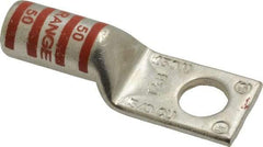 Thomas & Betts - 3/0 AWG Noninsulated Compression Connection Square Ring Terminal - 1/2" Stud, 2.7" OAL x 0.92" Wide, Tin Plated Copper Contact - Benchmark Tooling