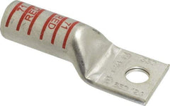 Thomas & Betts - 350 kcmil Wire Noninsulated Compression Connection Square Ring Terminal - 1/2" Stud, 3.68" OAL x 1.36" Wide, Tin Plated Copper Contact - Benchmark Tooling