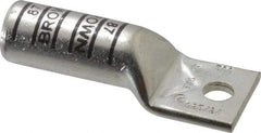 Thomas & Betts - 500 kcmil Wire Noninsulated Compression Connection Square Ring Terminal - 1/2" Stud, 4-1/4" OAL x 1.61" Wide, Tin Plated Copper Contact - Benchmark Tooling